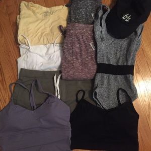 10 piece athletic wear bundle gymshark freepeople